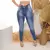 Premium Estilo Denim Jeans, Cinta Lipo, Lavagem, Azul Clara, Feminino Tech Jeans - comprar online