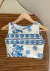 Cropped Cerâmica Azul (5143) - Nikity Shopping