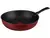 Frigideira Antiaderente Wok Rochedo de Alumínio Vermelho e Preto 28cm - Nikity Shopping