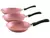 Imagem do Conjunto de Frigideiras Antiaderente Tramontina de Alumínio Caribe Rosa 3 Peça