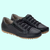 Tênis Feminino Casual Couro Legítimo Preto Slip On