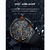 Smartwatch esportes ao ar livre com bússola, luz de emergência, IP67 impermeável, chamada bluetooth, tela de toque
