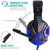 Fone de Ouvido estéreo com microfone Gamer, Led Brilhante, Ps5, Ps4, xbox, PC