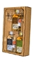 Kit Reserva Royal de 1 cachaça de Umburana de 200ml 1 cachaça de Jquitibá de 200ml 1 cachaça de Bálsamo de 200ml+2copos shot de vidro em uma caixa de MDF