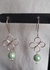 Aros Colgantes en Soft Gold y Perla verde agua.