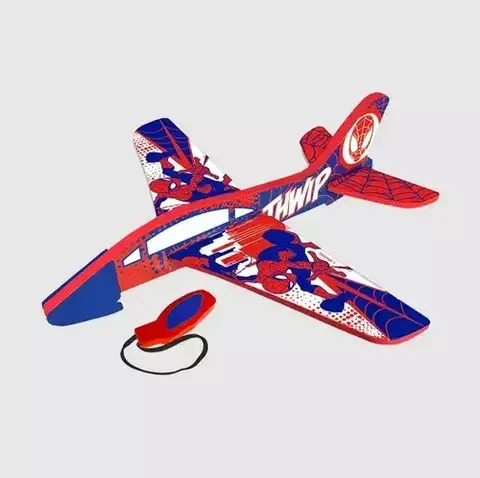 Foam Glider Spiderman Avengers Avion Con Lanzador Planeador