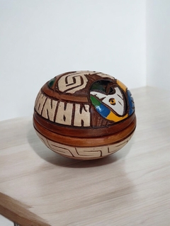 Porta Jóia Arara Canindé cerâmica