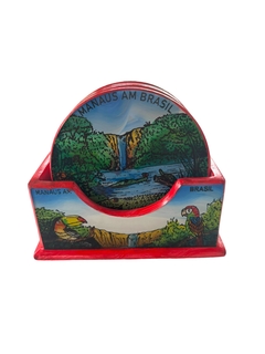 Porta Copo de madeira de vidro na internet