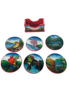 Porta Copo de madeira de vidro - Amazônia & Sintonia