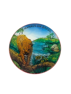 Imagem do Porta Copo de madeira de vidro