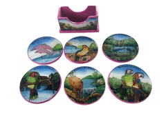 Porta copo de Madeira e Vidro - Amazônia & Sintonia