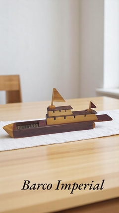 Imagem do Dominó Artesanal – Coleção Barcos da Amazônia