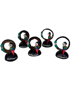 Arara vermelha decoração de mesa pequeno - Amazônia & Sintonia