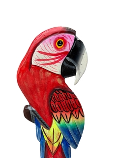 Arara vermelha madeira molongó - comprar online