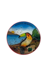 Porta Copo de madeira de vidro - Amazônia & Sintonia