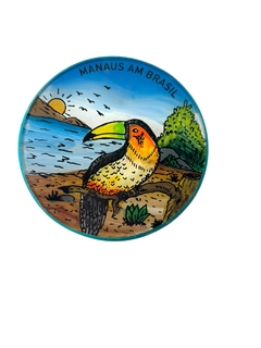 Porta copo de Madeira e Vidro