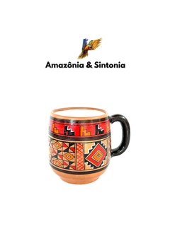 Caneca Ceramica Linhas Tribais