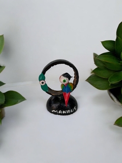 Arara vermelha decoração de mesa pequeno