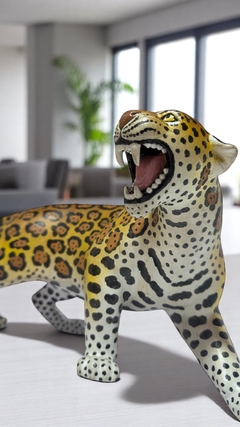 Escultura Onça Rugindo – Tamanho Grande (Obra Amazônica de Impacto) - comprar online
