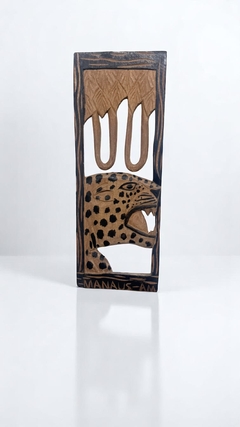 Quadro Onça de Parede – Escultura em Madeira Artesanal - comprar online