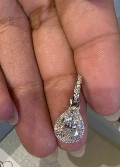 Pingente Moissanite para Riviera