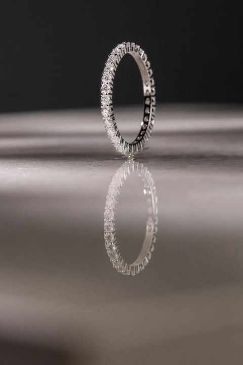 Anel aparador Moissanite 2mm 1ct
