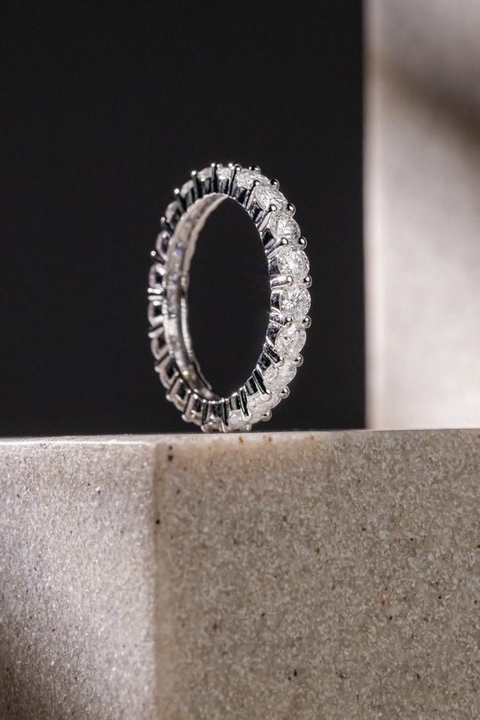 Anel aparador Moissanite 3mm 2.19ct