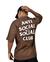 Camiseta Oversized Anti Social Club Marrom