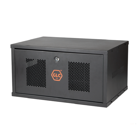 Rack Mural GLC 5U370 5 unidades estándar 19" profundidad 370mm puerta batiente microperforada