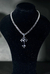 Conjunto Silver Cadena Cruz Medieval