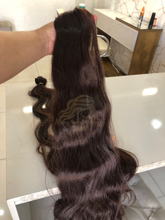 Tela única ondulado castanho chocolate 80cm - Nanay mega hair