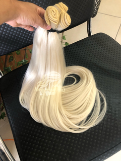 Loiro claríssimo kit completo fibra humanhair - loja online