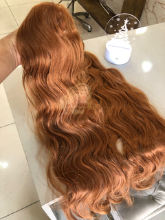 Ruivo acobreado ondulado 80cm tela única - Nanay mega hair