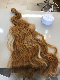 Tela única Ruivo strawberry mesclado ondulado 80cm - Nanay mega hair