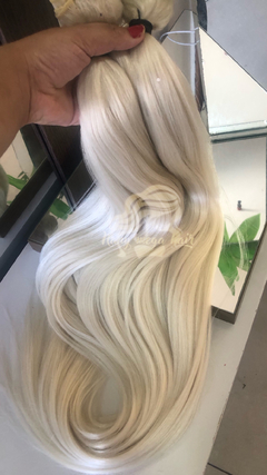 Imagem do Loiro claríssimo kit completo fibra humanhair