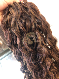 MARROM ACOBREADO LANÇAMENTO CACHEADOS FIBRA HUMAN HAIR - comprar online