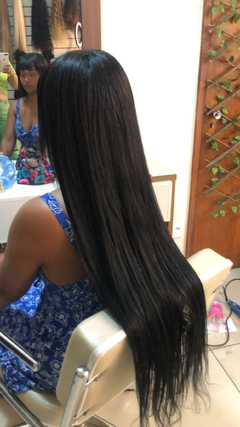 Kit preto liso 75cm pontas cheias fibra humanhair - Nanay mega hair