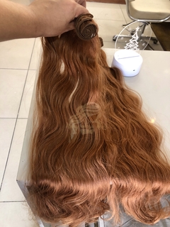 Ruivo acobreado ondulado 80cm tela única - comprar online