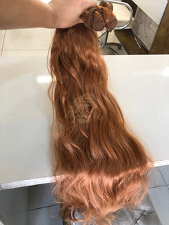 Ruivo acobreado ondulado 80cm tela única - comprar online