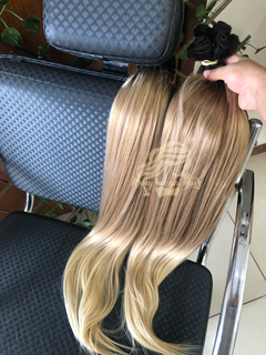 Loiro Dourado com raiz esfumada 80 cm na internet