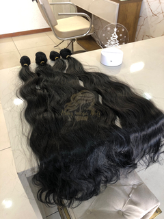 Tela única preto ondulado 80cm fibra russa na internet