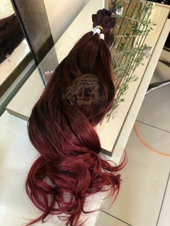 Kit completo marsala ondulado - Nanay mega hair