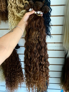 MARROM ACOBREADO MESCLADO, CACHEADO 65/75 CM - Nanay mega hair