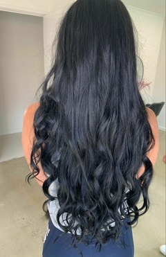 CABELO ONDULADO PRETO 70 CM