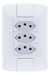 Conjunto 4x2 Tomadas Tripla 20a 2p+t 250v Tramontina Cor Branco