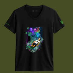 ATIVE-SE: Camiseta Viscose e Elastano Gola V da Coleção Desperte - Manu Du Céu