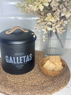 Contenedor de Galletas en Metal Negro - comprar online