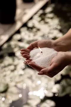 Vela en perlas blanca 250 gr