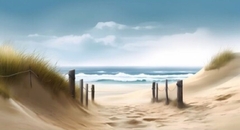 Cuadro playa- camino entre medanos - comprar online
