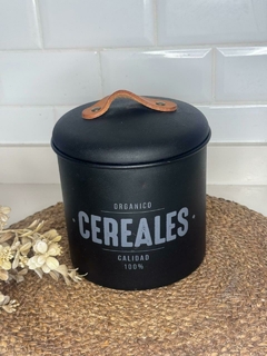 Contenedor de Cereales de Metal Negro en internet